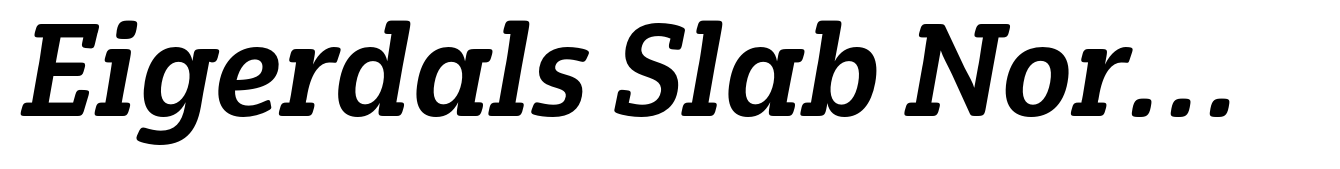 Eigerdals Slab Norm Bold Italic